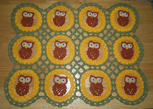 Owl See You Around Crochet Doily Pattern