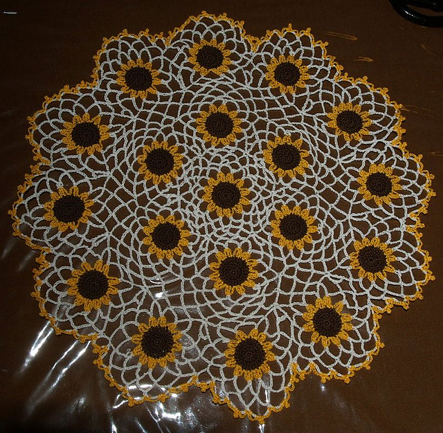 Sunflower Doily Crochet Pattern