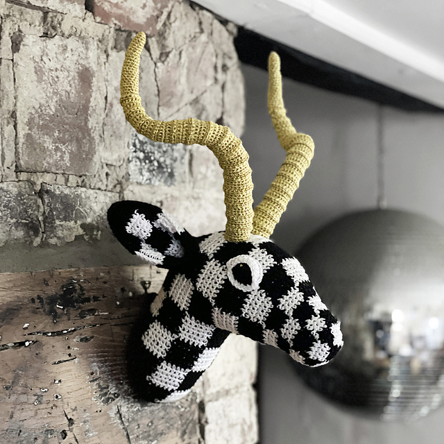 Crocheted Impala Head