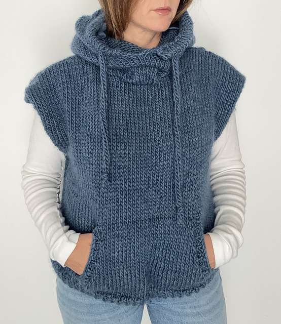 Ravelry: Streetwear Hoodie Vest pattern by Vanessa Cayton