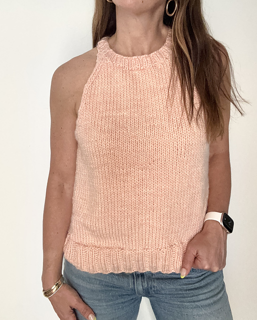 Chunky Knit Halterneck Tank
