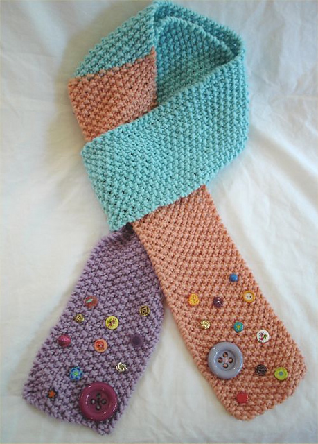 Button Crazy Scarf
