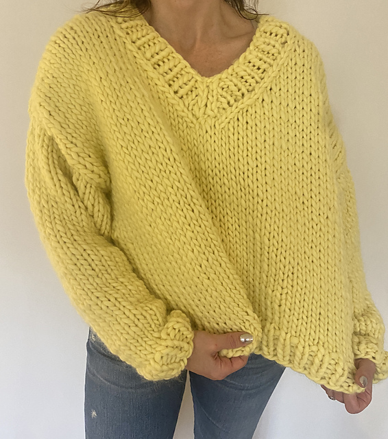 Ravelry: Chunky Mellow V Neck pattern by Vanessa Cayton