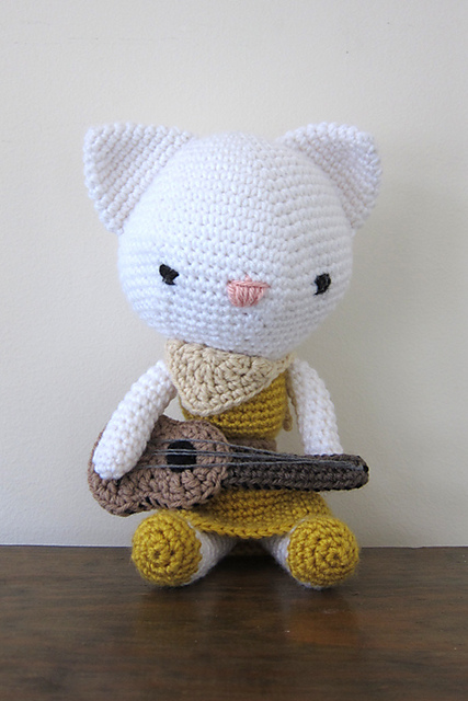 Addison the Kitty with a Guitar