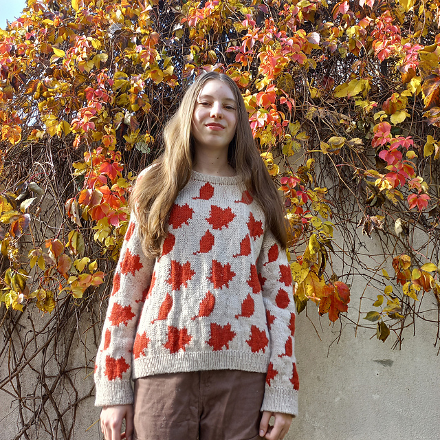 Ravelry: falling leaves sweater pattern by yarny cocoon