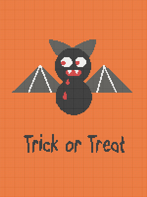 Trick or Treat Halloween Crochet Afghan Pattern Chart