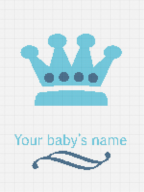 Personalized Prince Crochet Afghan Blanket Pattern Chart