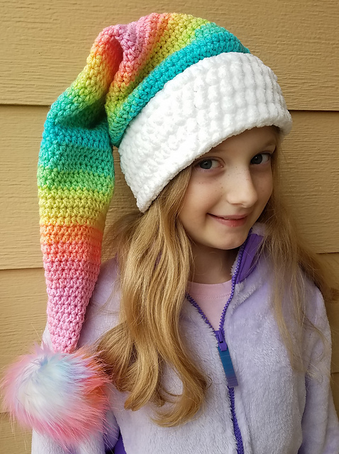 Rainbow Santa Hat