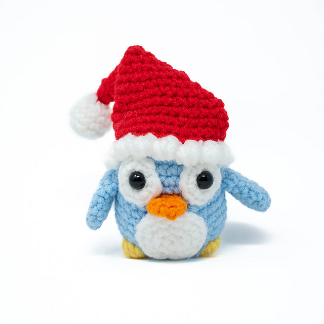Santa Penguin Amigurumi Christmas Ornament