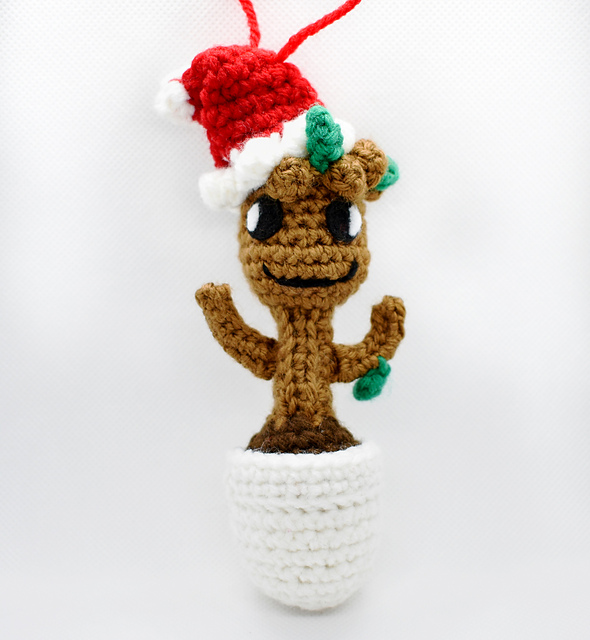 Baby Groot Christmas Ornament Amigurumi
