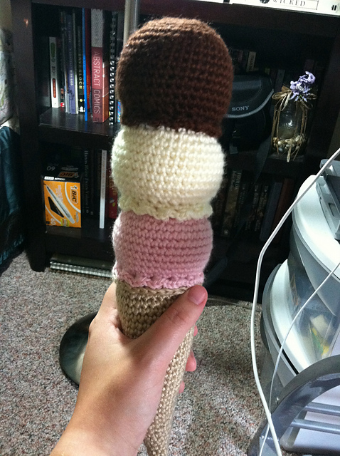 3 Scoop Ice Cream Cone