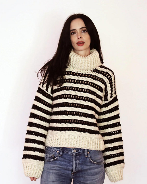 Crochet All Day Stripe Sweater