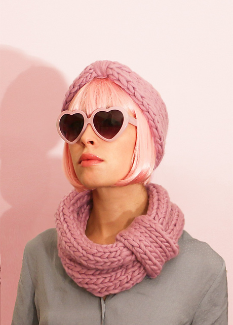 Blueberry Muffin Snood and Headband