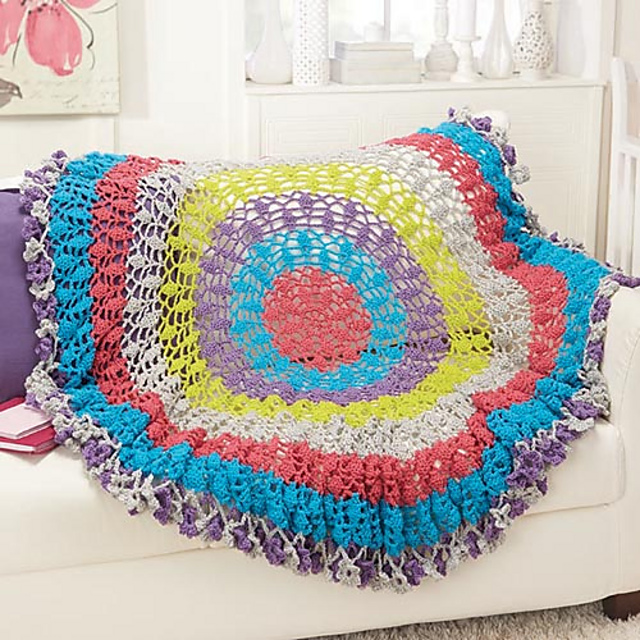 Falling Petals Circular Throw