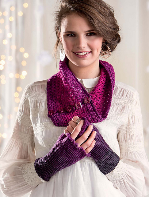 Ombre Fingerless Mitts