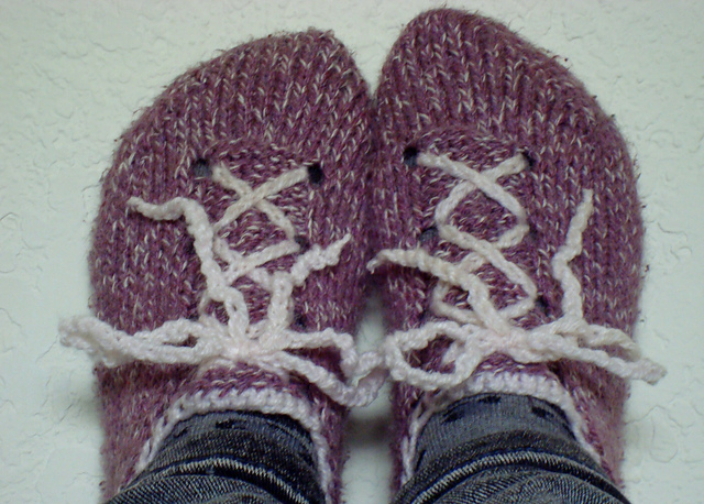Laced Up Tennis Slippers