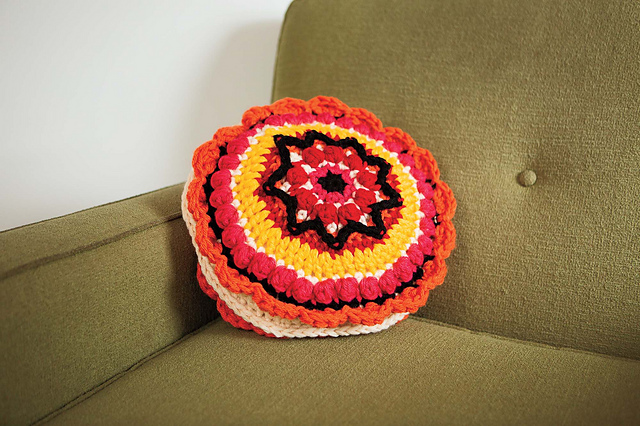 Moroccan Tile Pouffe & Cushion