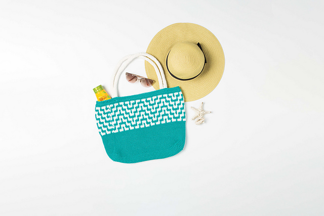 Mosaic Crochet Tote Bag