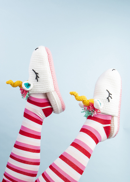 Glimmer Sisters Unicorn Slippers