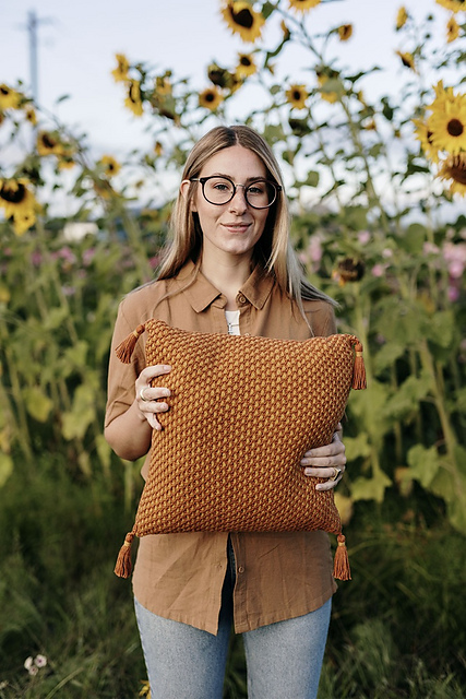 Spectral Tunisian Pillow
