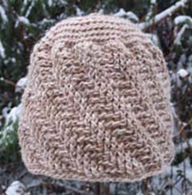 Crocheted Diagonal Rib Hat