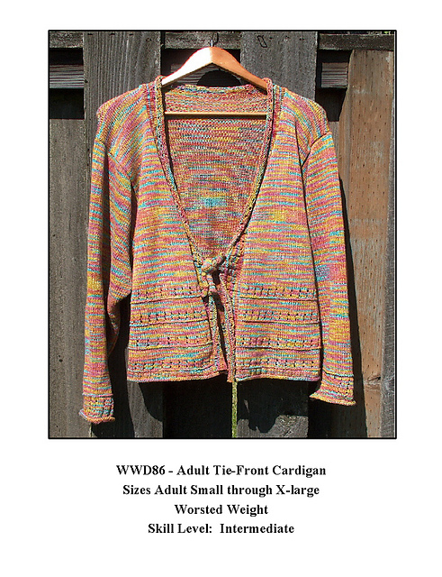 Adult Tie-Front Cardigan