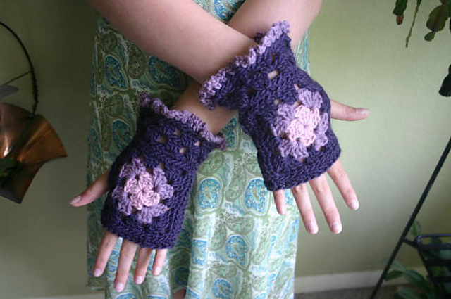 Granny Square Wrist Warmers