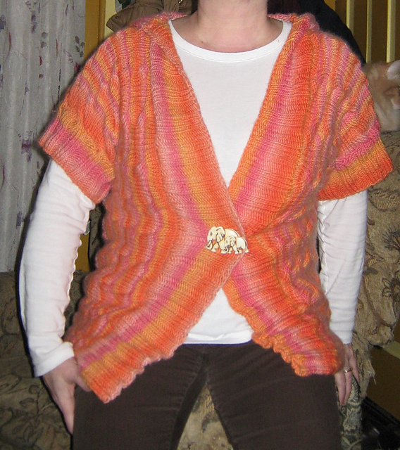 Short-sleeve Cable Sweater