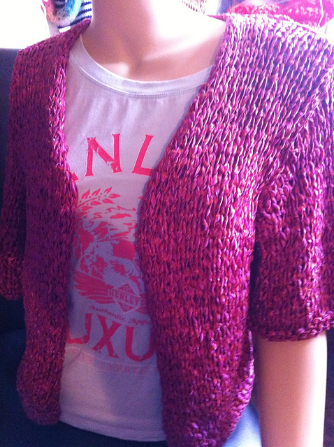 Design A - V-neck Cropped Cardigan