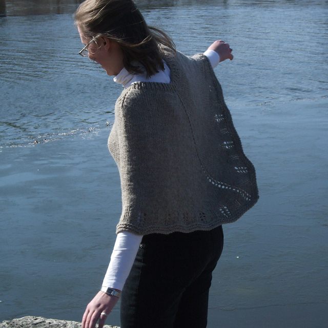 Poncho with Shoulder Shaping