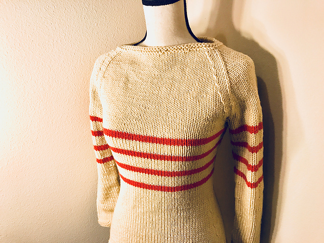 Ravelry: Maye Rouge Striped Pullover pattern by Wendy Link