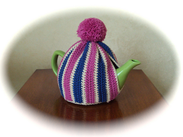 Stripy Crochet Tea Cosy