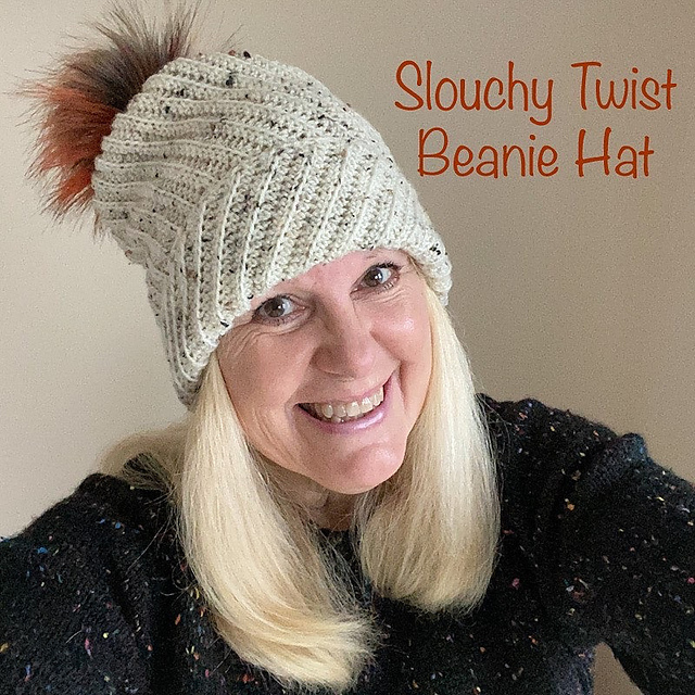Slouchy Twist Beanie Hat