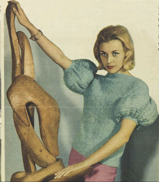 Puff-sleeve sweater