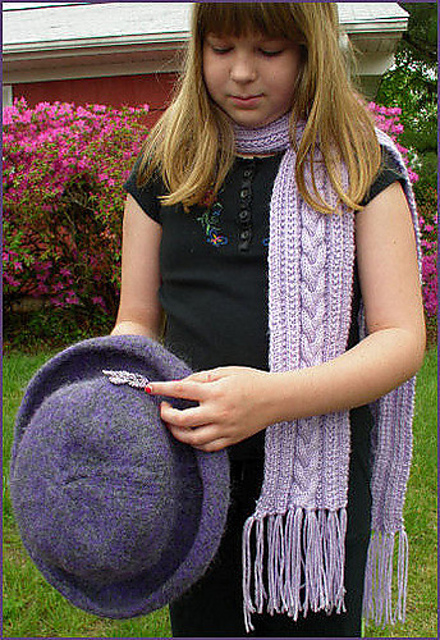 Fancy Cabled Braided Scarf
