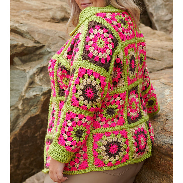Bright & Bold Granny Square Cardigan