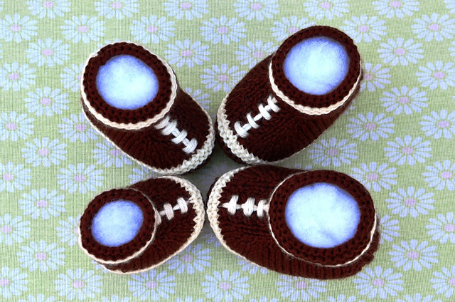 Ravelry: Football Baby Booties pattern by Christy Hills
