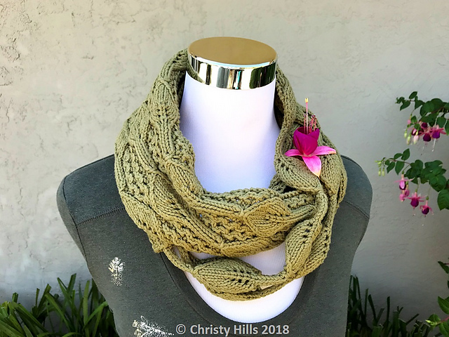 Leaves Strings Infinity Scarf