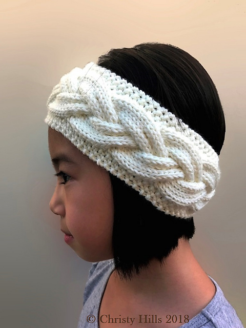 Milky White Cables Headband