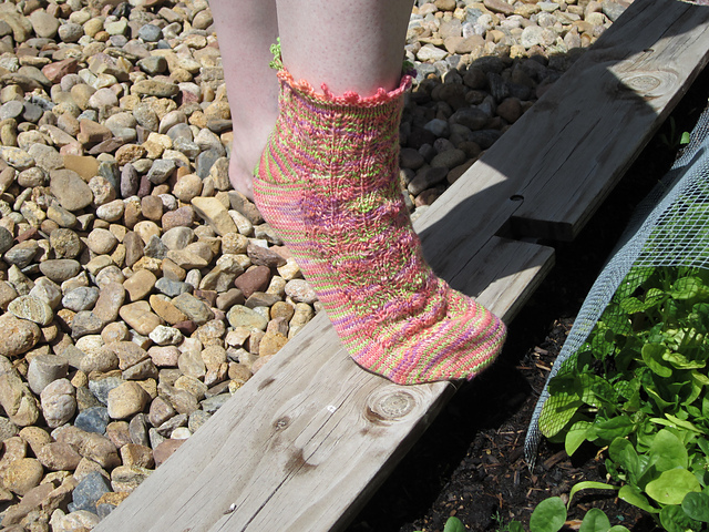 Berry Garden Lace Socks