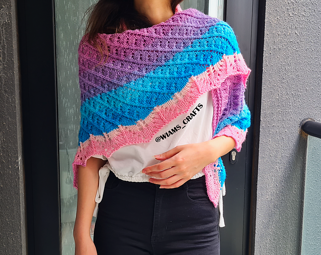 Luminous Fuchsia Shawl