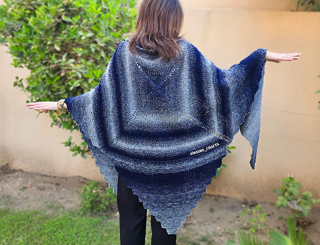 Ocean Depths Ombre Shawl