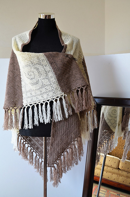 Rose Relief Shawl