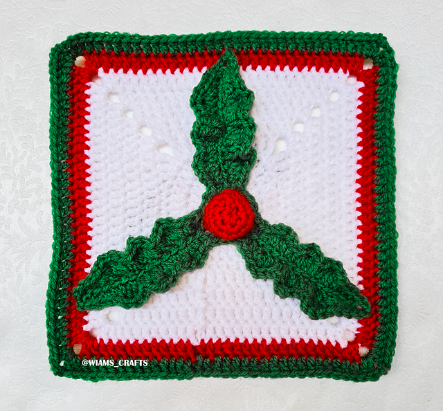 Christmas Cherry Granny Square
