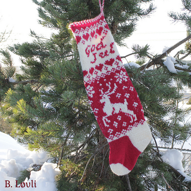 Ravelry: Julestrømpe God Jul pattern by StrikkeBea