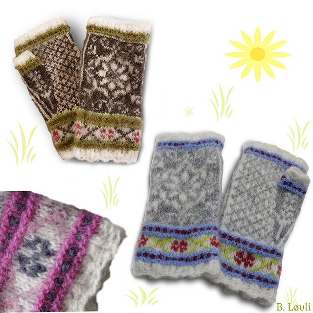 Ravelry: Villblomst Pulsvanter pattern by StrikkeBea