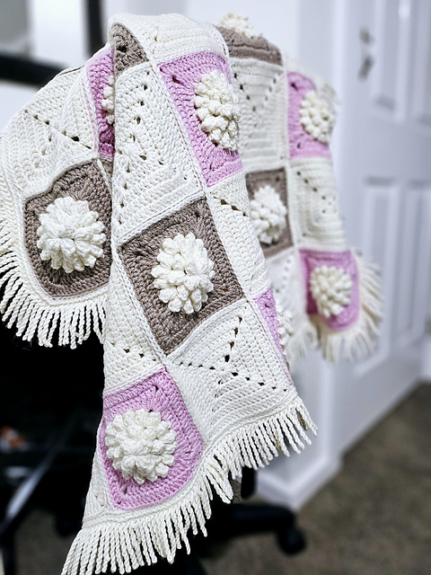 creampuffs and coffee crochet blanket