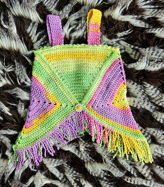 Rainbow fairy retro girls top
