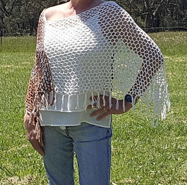 Poncho Shag Mesh Top