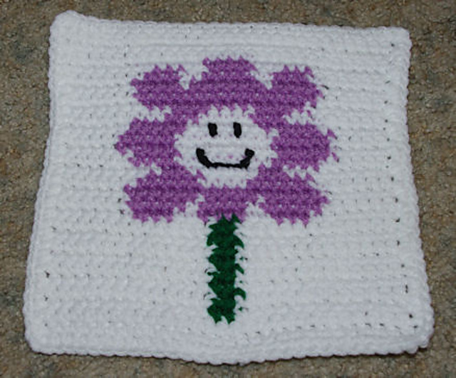 Ravelry Flower Afghan Square pattern by Lisa Hamblin